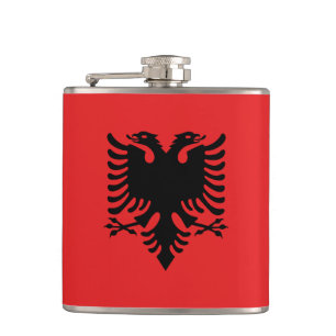 Petaca Bandera y corazón albaneses, viajes Albania/hinch