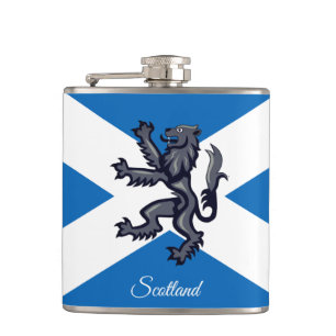 Petaca Bandera y león escoceses, hincha de Escocia y dep