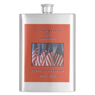 Petaca Banderas Patrióticas de Estados Unidos en 250° ani