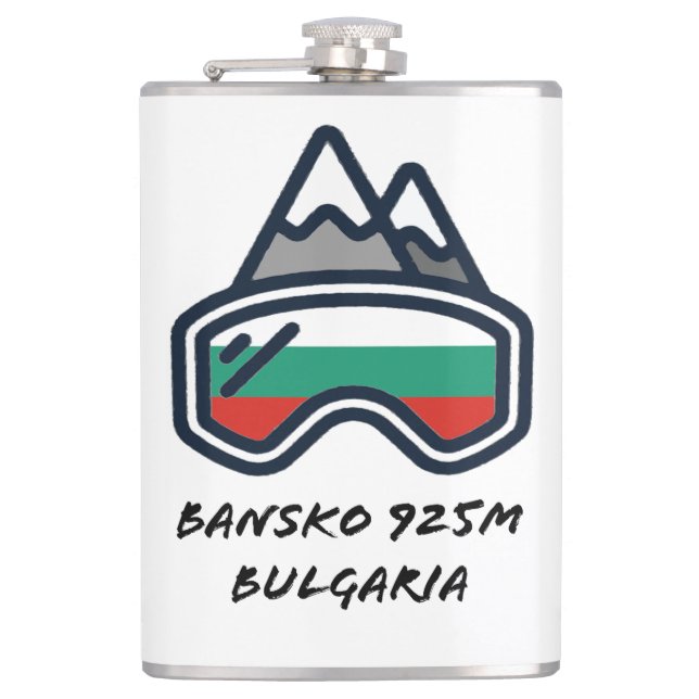 Petaca Bansko Ski Snowboard Resort Mug (Anverso)