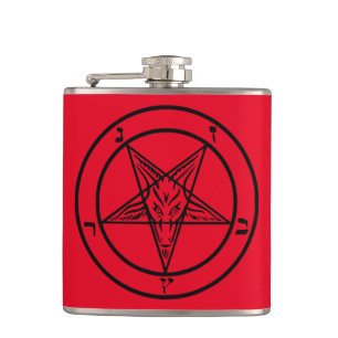 Petaca Baphomet Pentagram Satanic Flask
