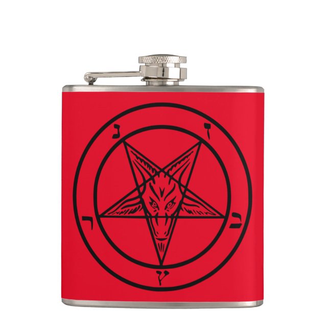 Petaca Baphomet Pentagram Satanic Flask (Anverso)