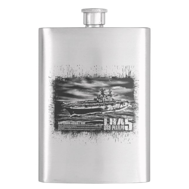 Petaca Barco de asalto anfibio con matraz Peleliu Pioc (Anverso)