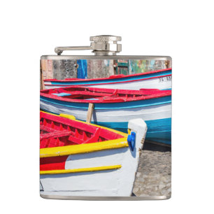 Petaca Barcos de pesca de colores, Cabo Verde