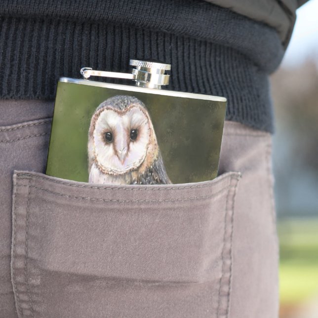 Petaca Barn Owl Flask (In Situ)