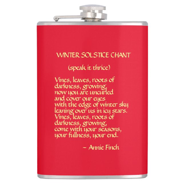 Petaca Barrido de Chant Flask del solsticio de invierno (Anverso)
