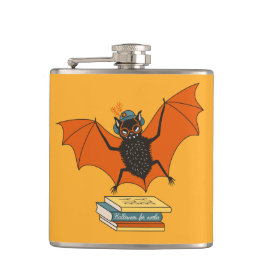 Petaca Bat Book Lover Funny Halloween