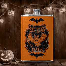 Petaca Bat Wings Elixir Naranja y Purpurina negro