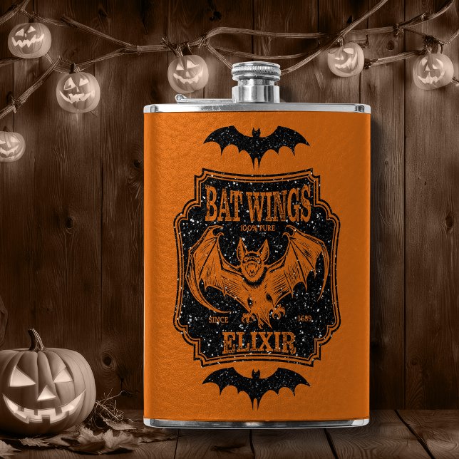 Petaca Bat Wings Elixir Naranja y Purpurina negro (Subido por el creador)