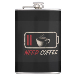 Petaca Batería Baja Necesito Café –