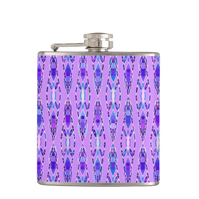 Petaca Batik Tribal - Lavanda, Azul y Violeta (Anverso)