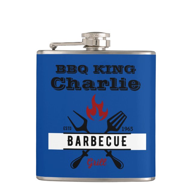 Petaca BBQ KING Texto editable (Anverso)