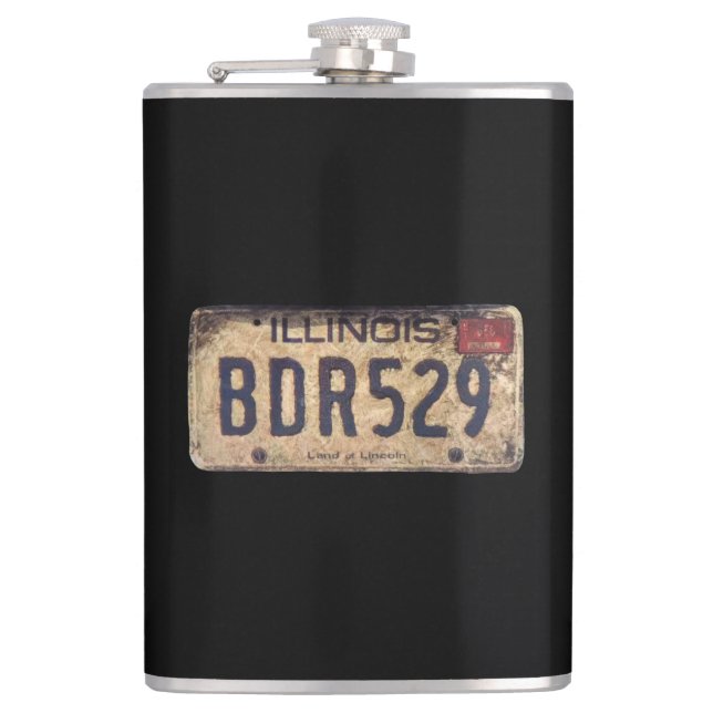 Petaca BDR.529 Bluesmobile License Placa Flask (Anverso)