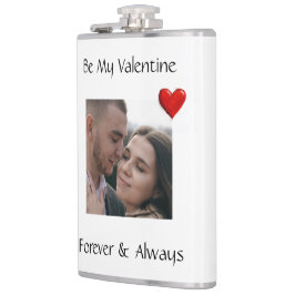 Petaca Be My Valentine Flask Custom Vinyl Wrap with Photo