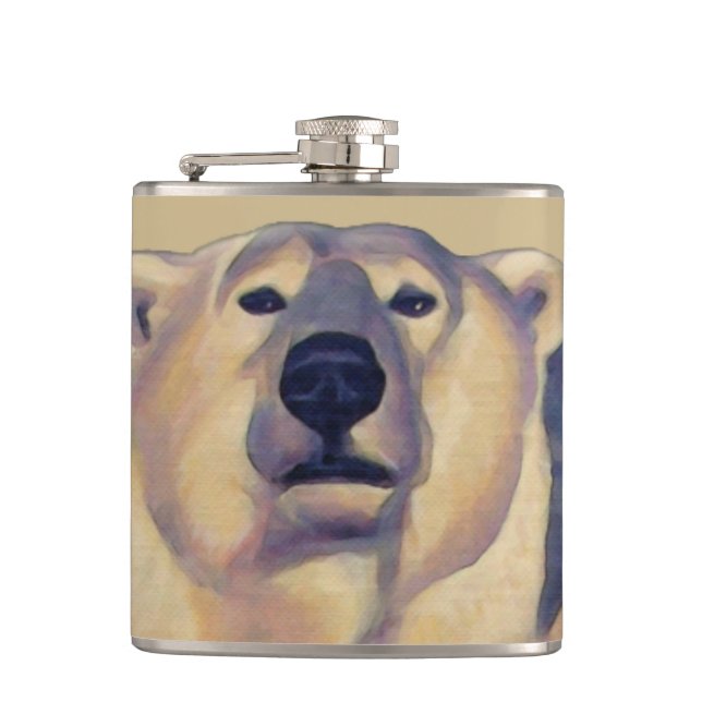 Petaca Bear Art Flask Personalizado Polar Bear Bear Flask (Anverso)