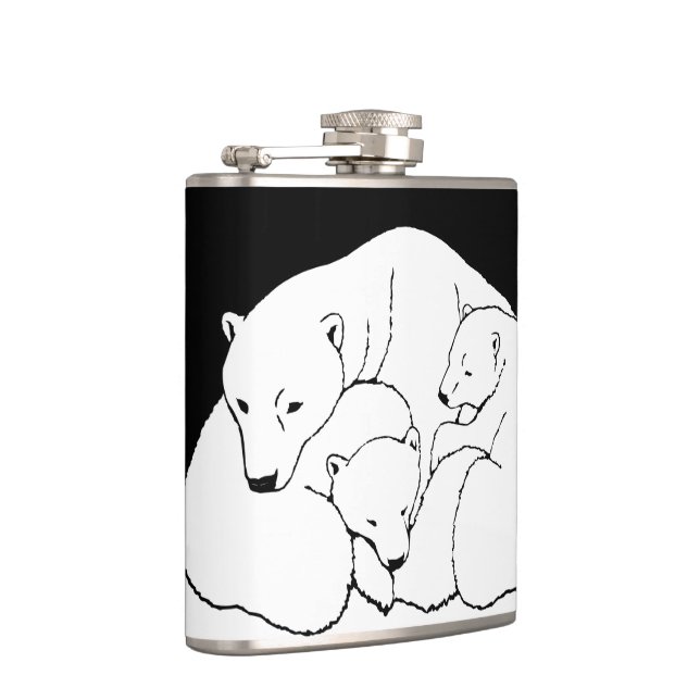 Petaca Bear Art Flask Personalizado Polar Bear Bear Flask (Derecha)