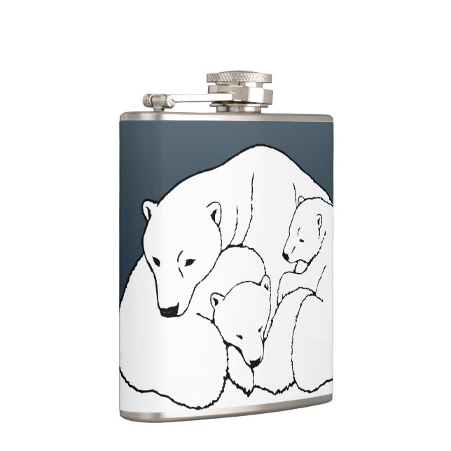 Petaca Bear Art Flask Personalizado Polar Bear Bear Flask (Derecha)