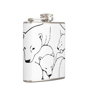 Petaca Bear Art Flask Personalizado Polar Bear Bear Flask