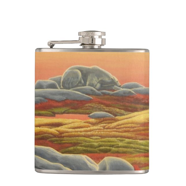 Petaca Bear Art Flask Personalizado Polar Bear Bear Flask (Anverso)