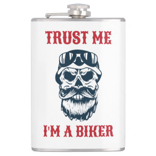 Petaca Beard Scull   Motocicleta   Créeme que soy un cicl