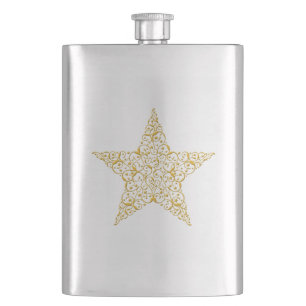 Petaca Beautiful Gold Star Flask
