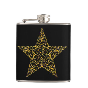 Petaca Beautiful Gold Star Flask
