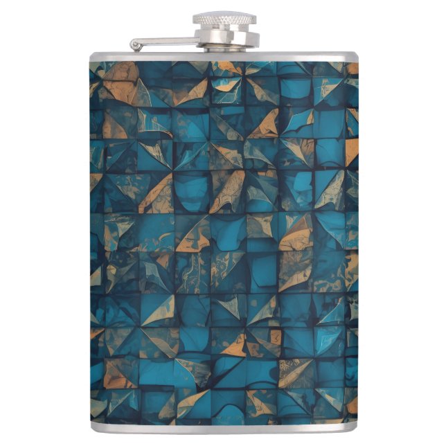 Petaca Beautiful Patchwork "Look" in Dark Teal (Anverso)