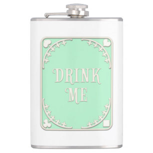Petaca "Beba conmigo" Filigree Verde caprichoso victorian