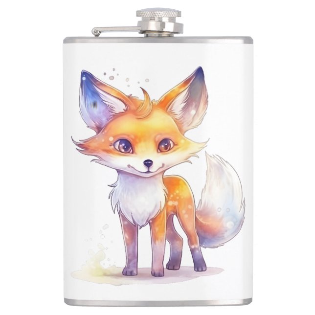 Petaca Bebé lindo Fox Vinyl Wraped Flask (Anverso)