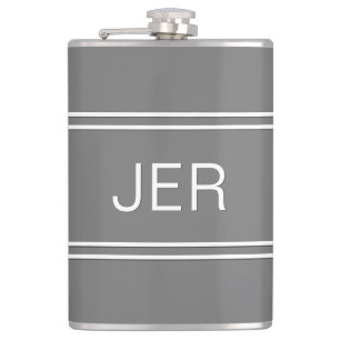 Petaca Bebida de iniciales monogramadas personalizadas gr