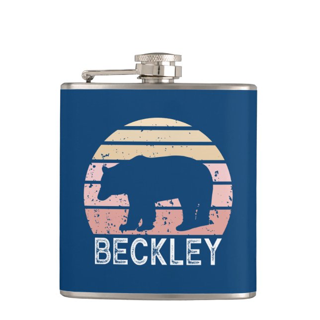 Petaca Beckley West Virginia Retro Bear (Anverso)