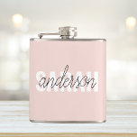 Petaca Belleza rosa pastel moderna Personalizada<br><div class="desc">Belleza rosa pastel moderna Personalizada</div>