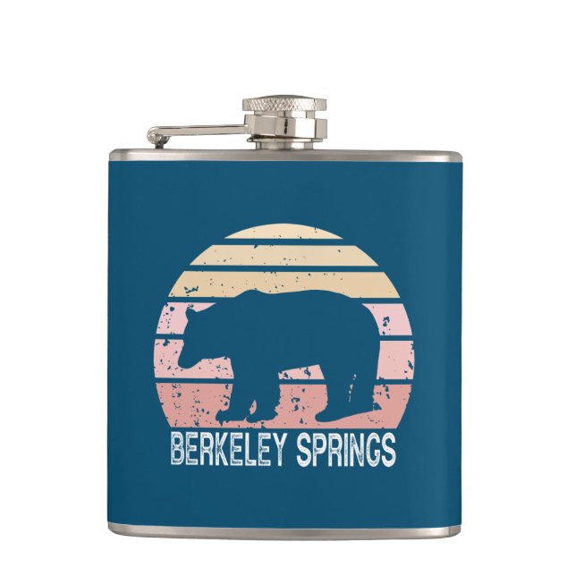 Petaca Berkeley Springs West Virginia Retro Bear (Anverso)
