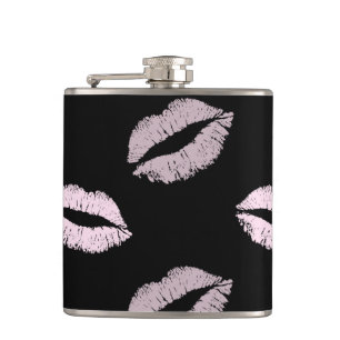 Petaca Besos Rosados Plateados