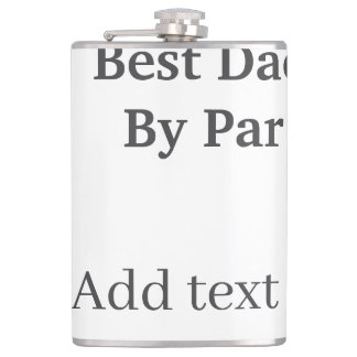 Petaca Best dad by par gray black father's day namesimple
