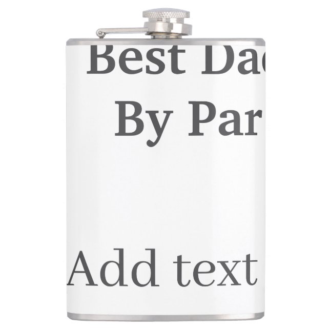 Petaca Best dad by par gray black father's day namesimple (Anverso)