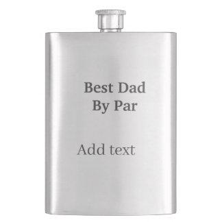 Petaca Best dad by par gray black father's day namesimple
