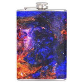 Petaca Bestia Azul Corriendo Fuego