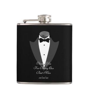 Petaca BESTMAN Gift Personalizado Flask Padre Bride Groom