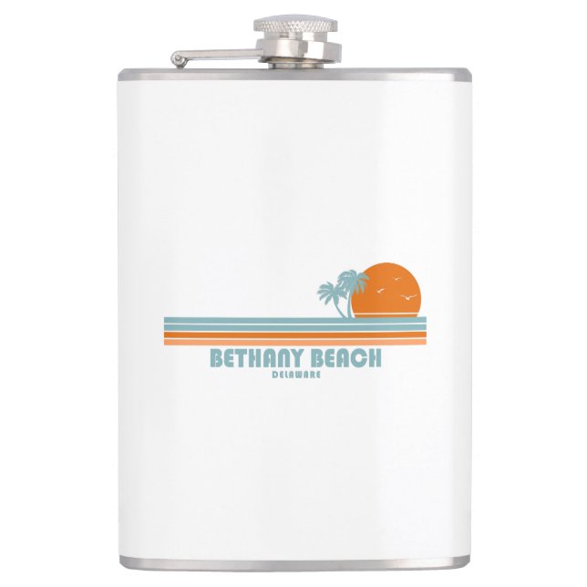 Petaca Bethany Beach Delaware Sun Palm Trees (Anverso)