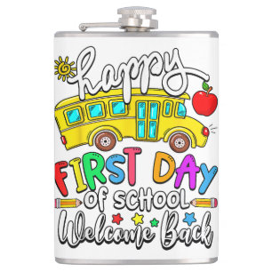 Petaca Bienvenido de vuelta a la escuela feliz primer día
