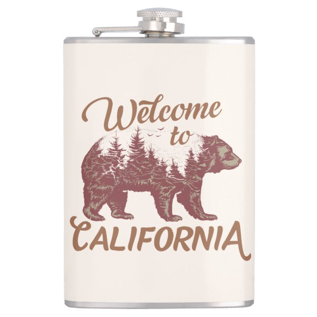 Petaca Bienvenidos a California Bear Forest (Anverso)