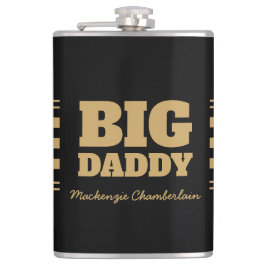 Petaca Big Daddy Checkered Faux Gold.and Black