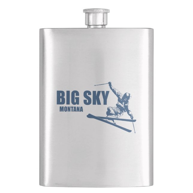 Petaca Big Sky Resort Montana Skier (Anverso)