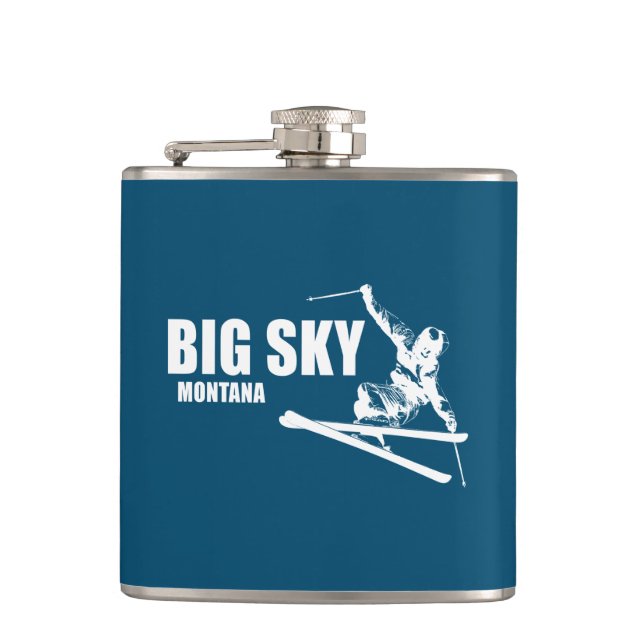 Petaca Big Sky Resort Montana Skier (Anverso)
