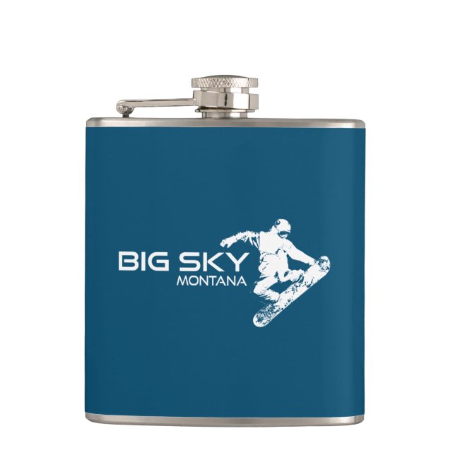Petaca Big Sky Resort Montana Snowboarder (Anverso)