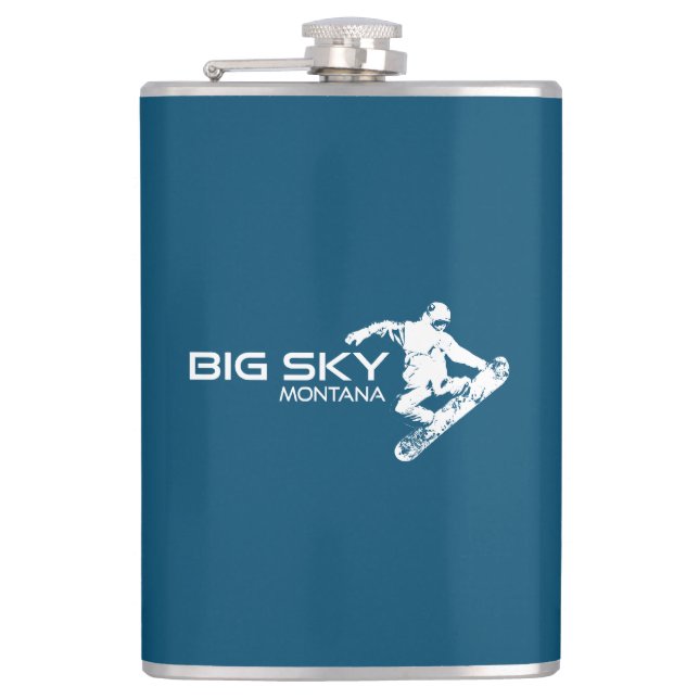 Petaca Big Sky Resort Montana Snowboarder (Anverso)