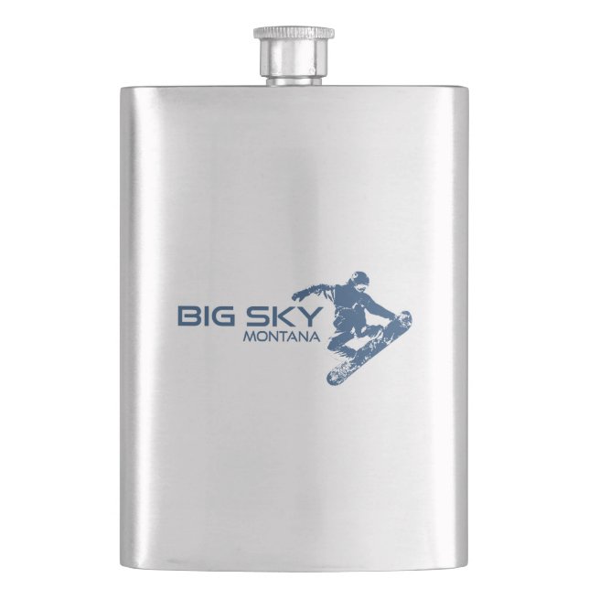 Petaca Big Sky Resort Montana Snowboarder (Anverso)