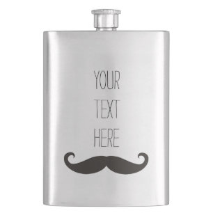 Petaca Bigote divertido/Schnurrbart + su texto