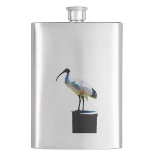 Petaca Bin Chicken, (ibis), Oil Paint, Hip Flask